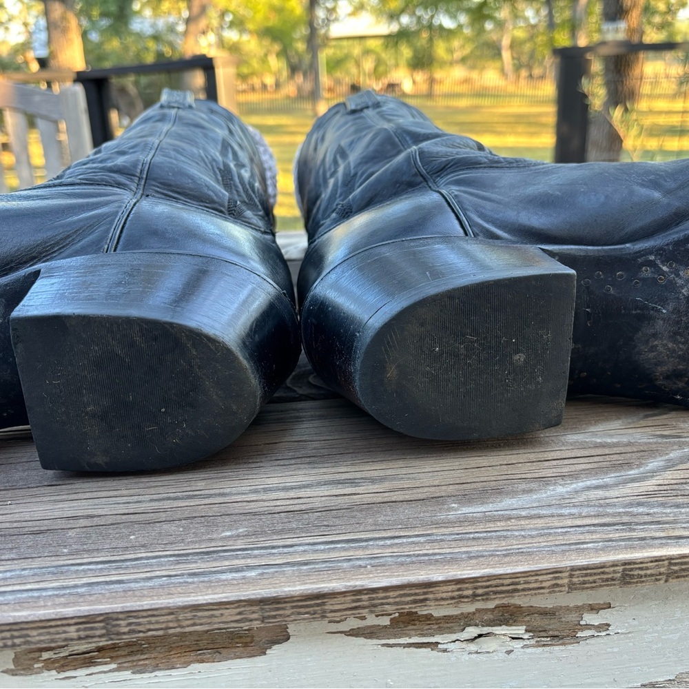 Lucchese 2000 Cowboy Boot, Black, Sz 14 D - Picture 6 of 13